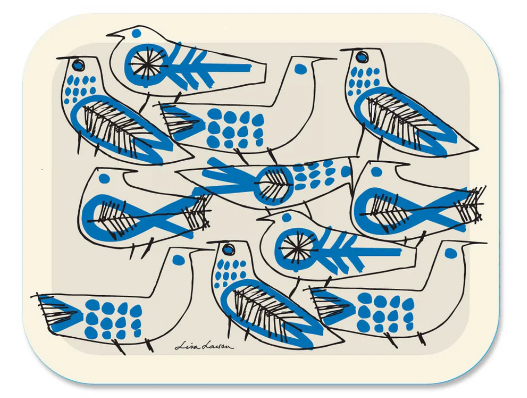 レダとスワン ଓ✧*１８世紀:☪︎✧*グランドツアー:+*ガラスシール⋆.✰ 白樺 トレイ Retro birds リサ ラーソン スウェーデン Lisa Larson