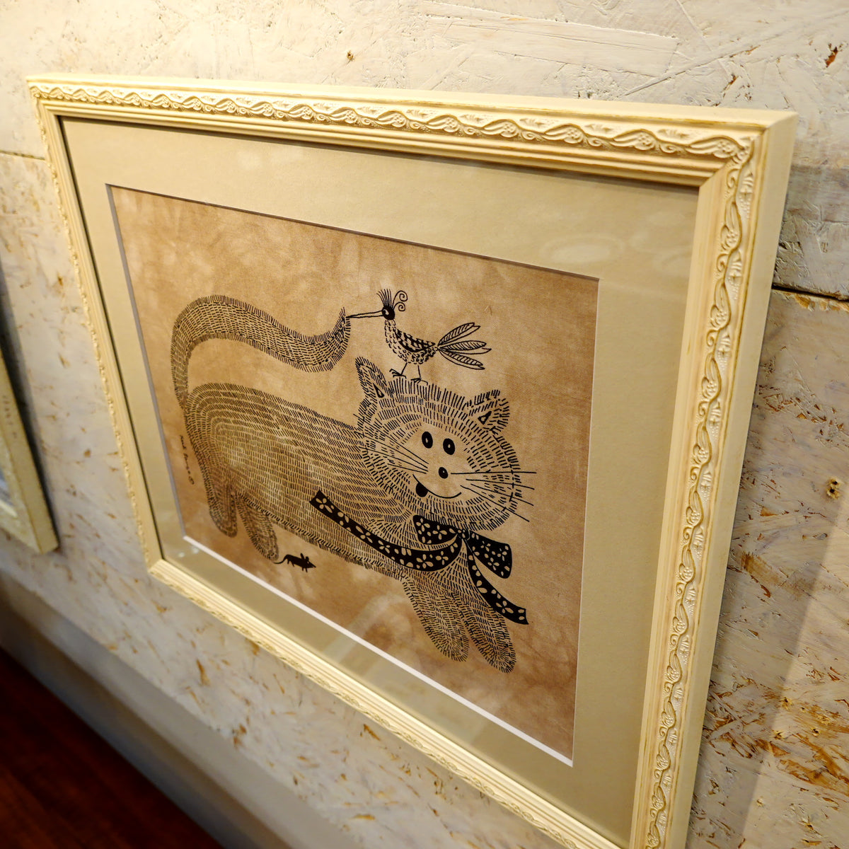 猫とネズミと鳥 スウェーデン アート ハイジ ランゲ シルクスクリーン