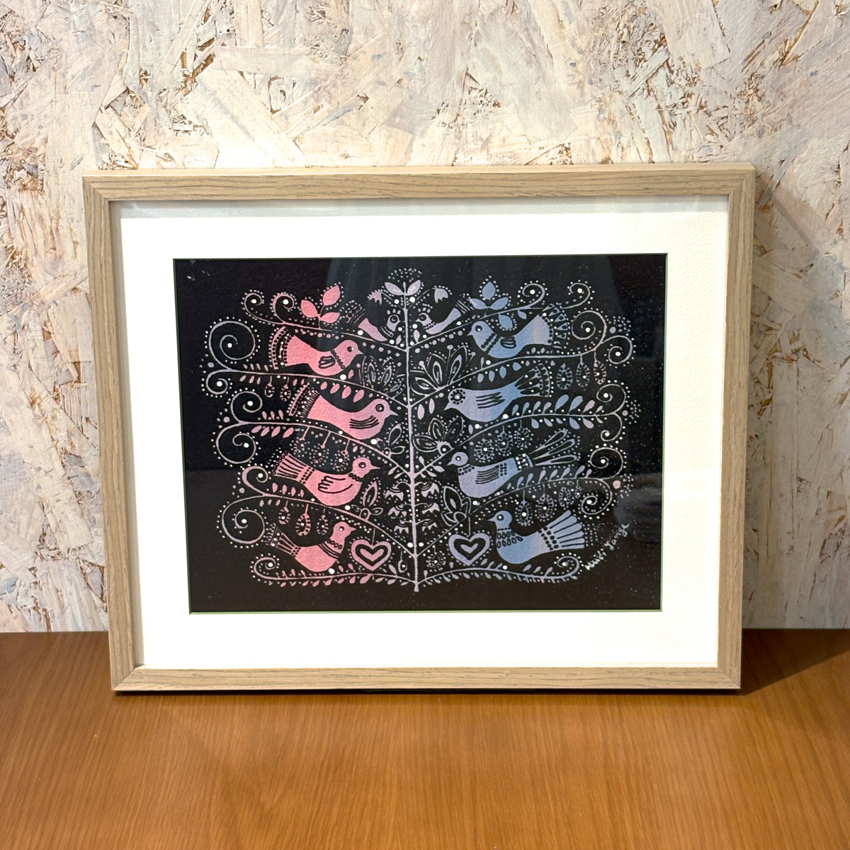 スウェーデン アート ハイジランゲ シルクスクリーン ハンドペイント