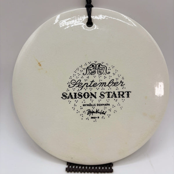 Bjorn Wiinblad　マンスリープレート　9月「SAISON START」　Black　【裏面状態B】デンマーク　陶板 　ビヨン・ヴィンブラッド　NYMOLLE　二モール