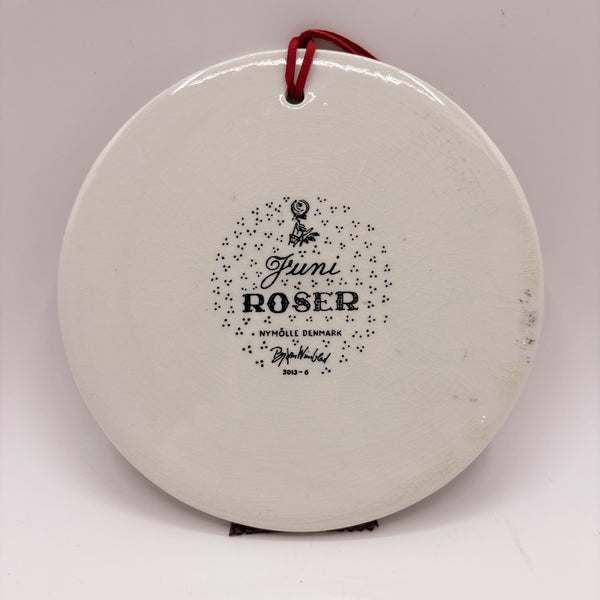 Bjorn Wiinblad　マンスリープレート6月「ROSER」　Black　ビヨン・ヴィンブラッド　NYMOLLE　二モール　デンマーク　北欧　陶板
