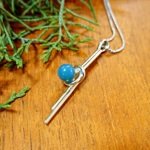 【新品】 ネックレス  シルバー スウェディッシュブルー アクセサリー ジュエリー スウェーデン Swedish Blue Knuten Pendant MediumBlue Swedenl