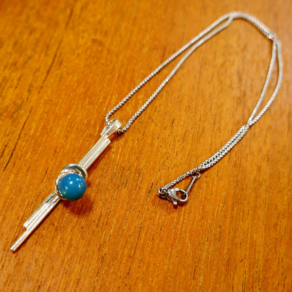 【新品】 ネックレス  シルバー スウェディッシュブルー アクセサリー ジュエリー スウェーデン Swedish Blue Knuten Pendant MediumBlue Swedenl