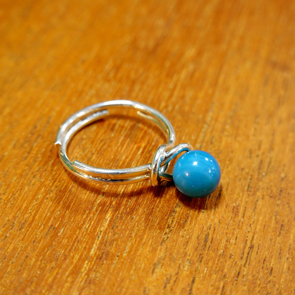 【新品】 リング  シルバー スウェディッシュブルー アクセサリー ジュエリー スウェーデン Swedish Blue Knuten ring MediumBlue Sweden