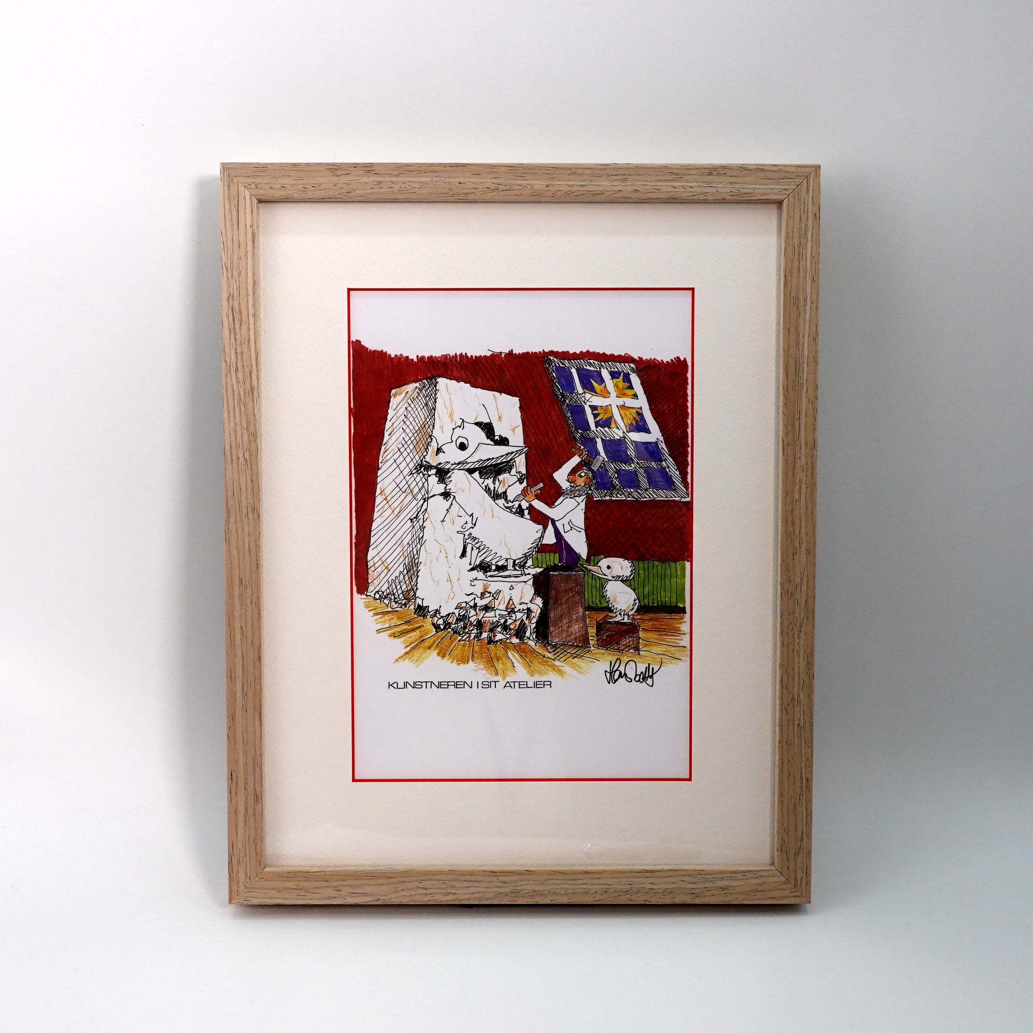 アートフレーム ポスター/ ARCHITECTMADE/ Kunstneren I sit atelier / Hans Bolling/ Denmark 北欧 デンマーク