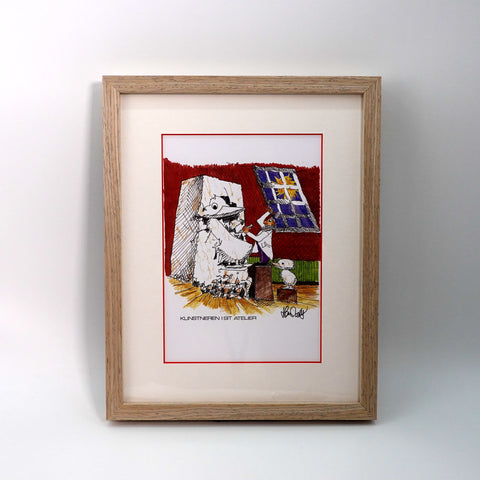 アートフレーム ポスター/ ARCHITECTMADE/ Kunstneren I sit atelier / Hans Bolling/ Denmark 北欧 デンマーク