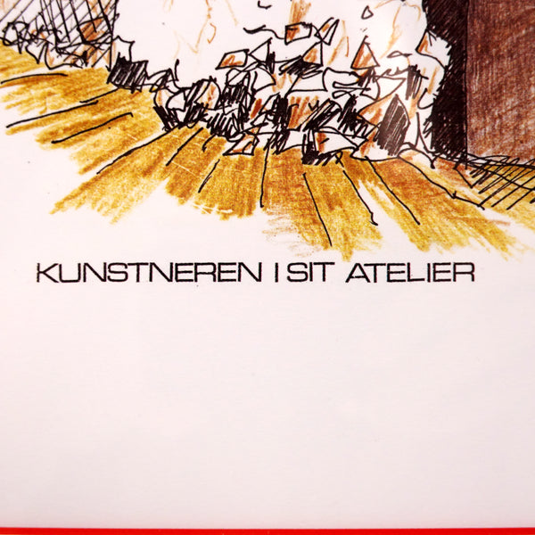 アートフレーム ポスター/ ARCHITECTMADE/ Kunstneren I sit atelier / Hans Bolling/ Denmark 北欧 デンマーク