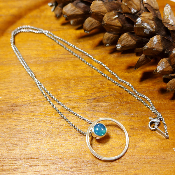 【新品】 ペンダント  シルバー スウェディッシュブルー アクセサリー ジュエリー スウェーデン Swedish Blue Cirkel Pendant Sweden