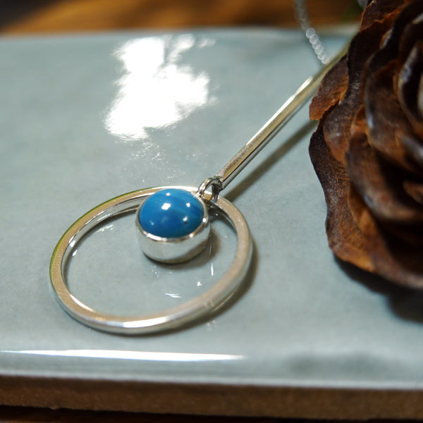 【新品】 ペンダント  シルバー スウェディッシュブルー アクセサリー ジュエリー スウェーデン Swedish Blue Cirkel Pendant Long Sweden