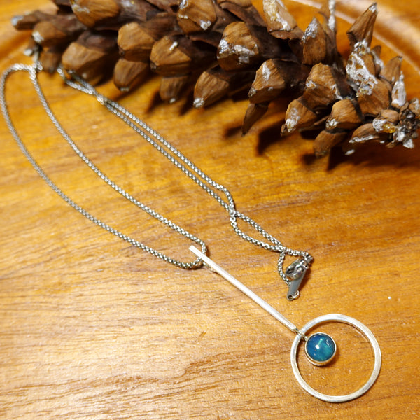 【新品】 ペンダント  シルバー スウェディッシュブルー アクセサリー ジュエリー スウェーデン Swedish Blue Cirkel Pendant Long Sweden