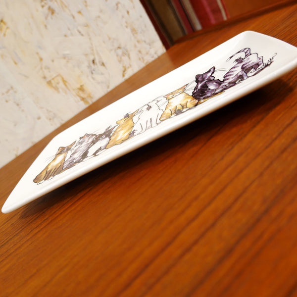 猫の集会 スクエアプレート スウェーデン CATS Square Plate Nääsgränsgården SWEDEN 新品