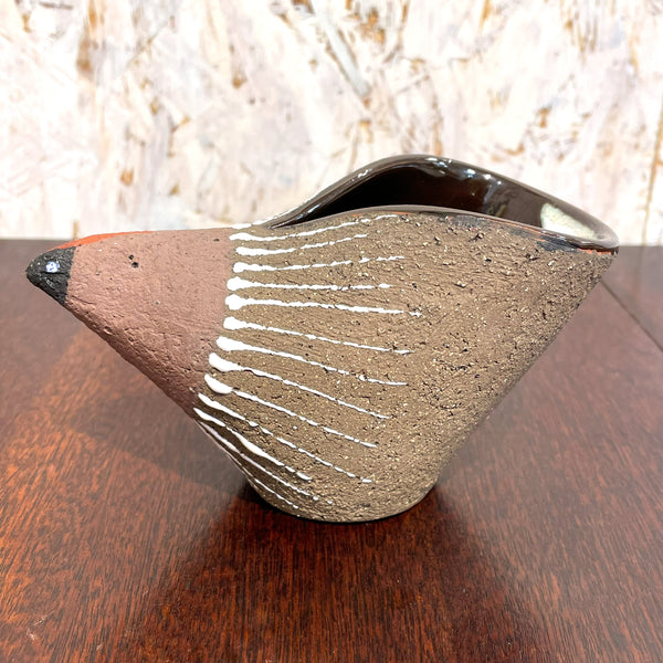 フラワーベース トーマスヘルストロム レア品 鳥  北欧 ヴィンテージ スウェーデン Nittsjo Thomas Hellstroｍ Sweden