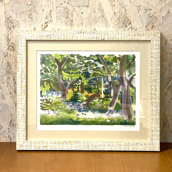 スウェーデン アート リトグラフ Kallslattenの森 絵画 壁掛け 北欧 Hans Tollsten Sweden 【額送A】