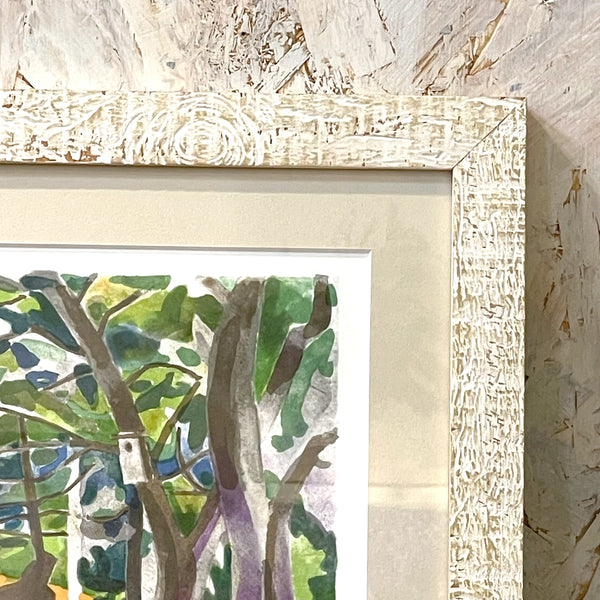 スウェーデン アート リトグラフ Kallslattenの森 絵画 壁掛け 北欧 Hans Tollsten Sweden 【額送A】