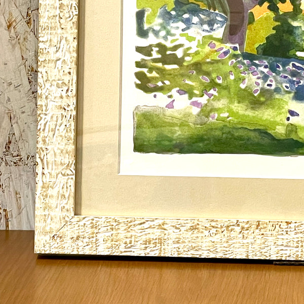 スウェーデン アート リトグラフ Kallslattenの森 絵画 壁掛け 北欧 Hans Tollsten Sweden 【額送A】