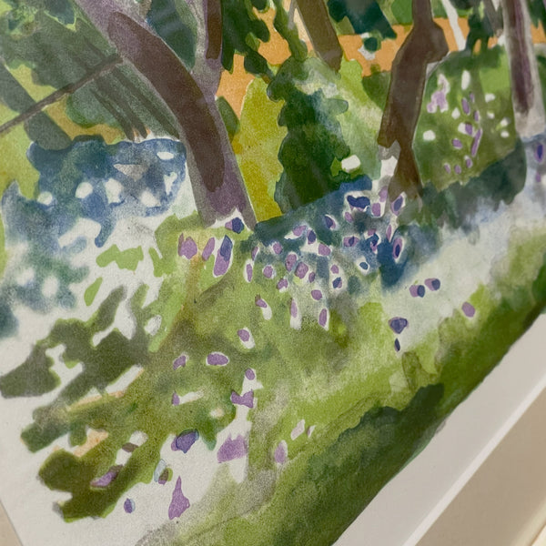 スウェーデン アート リトグラフ Kallslattenの森 絵画 壁掛け 北欧 Hans Tollsten Sweden 【額送A】