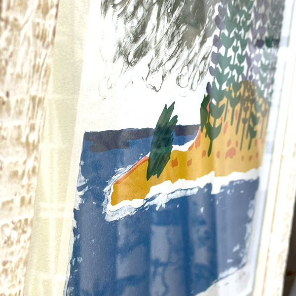 スウェーデン アート リトグラフ 岸 絵画 壁掛け 北欧 Sven Ryden Sweden 【額送A】
