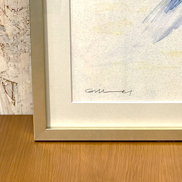 スウェーデン アート リトグラフ 海がこれほどきらめいたことはかつてなかった 絵画 壁掛け 北欧 Gosta Wenner Sweden The sea was never so shimmering 【額送A】