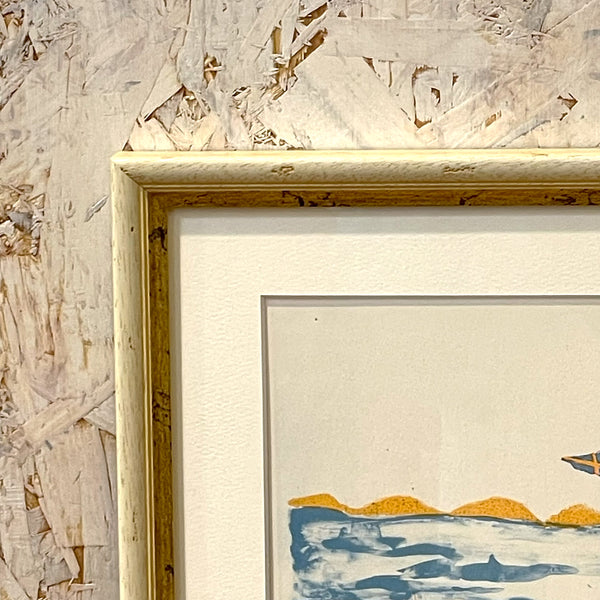 スウェーデン アート リトグラフ 壁掛け 絵画 群島のビジョン ヘルムトルート二ストロム archipelago vision  Sweden lithograph Helmtrud Nystrom 【額送A】