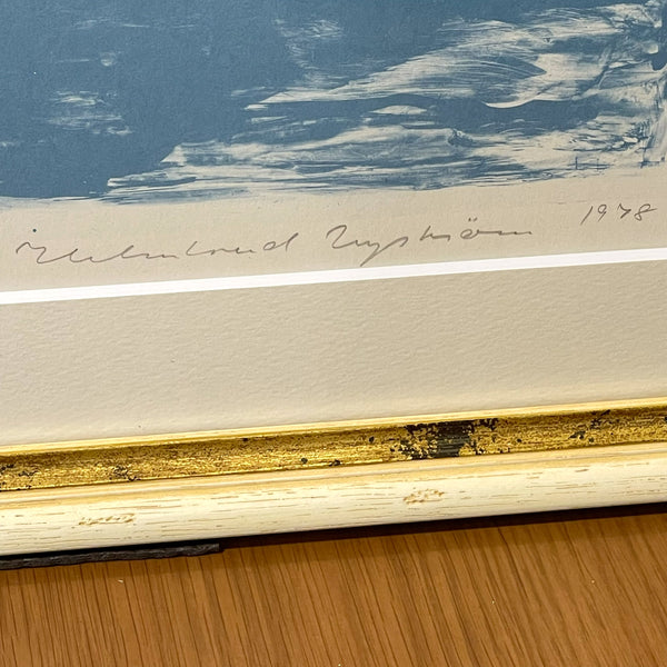 スウェーデン アート リトグラフ 壁掛け 絵画 群島のビジョン ヘルムトルート二ストロム archipelago vision  Sweden lithograph Helmtrud Nystrom 【額送A】