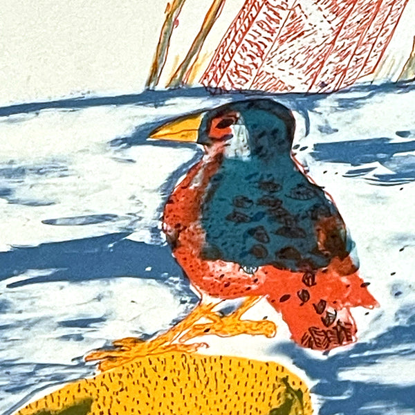 スウェーデン アート リトグラフ 壁掛け 絵画 群島のビジョン ヘルムトルート二ストロム archipelago vision  Sweden lithograph Helmtrud Nystrom 【額送A】
