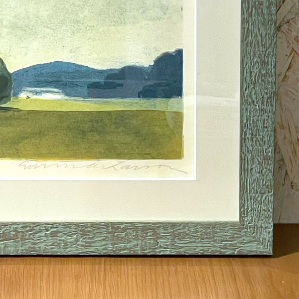 スウェーデン アート リトグラフ 壁掛け 絵画 風景画 グナーラーソン Sweden lithograph Gunner Larson【額送B】