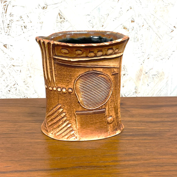 フラワーベース バーティルヴァリーン 花瓶 ブラウン brown ロールストランド Rorstrand 北欧 ヴィンテージ スウェーデン Bertil Vallien Terra Sweden
