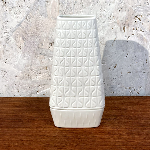 フラワーベース グンナーニールンド 花瓶 ホワイト white ロールストランド Rorstrand 北欧 ヴィンテージ スウェーデン Gunnar Nylund Domino Sweden