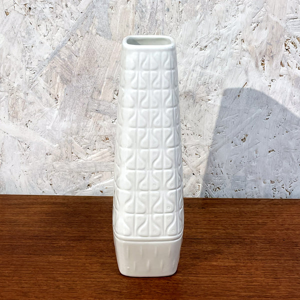 フラワーベース グンナーニールンド 花瓶 ホワイト white ロールストランド Rorstrand 北欧 ヴィンテージ スウェーデン Gunnar Nylund Domino Sweden