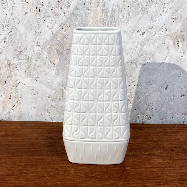 フラワーベース グンナーニールンド 花瓶 ホワイト white ロールストランド Rorstrand 北欧 ヴィンテージ スウェーデン Gunnar Nylund Domino Sweden