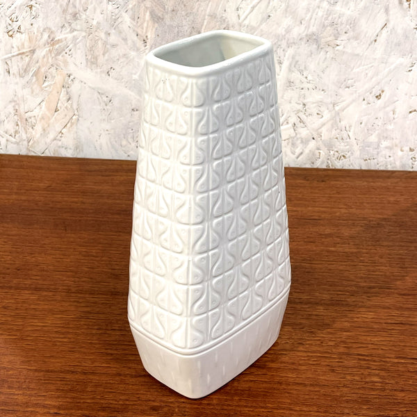 フラワーベース グンナーニールンド 花瓶 ホワイト white ロールストランド Rorstrand 北欧 ヴィンテージ スウェーデン Gunnar Nylund Domino Sweden