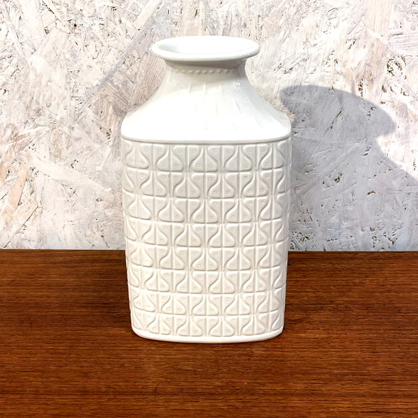 フラワーベース グンナーニールンド 花瓶 ホワイト white ロールストランド Rorstrand 北欧 ヴィンテージ スウェーデン Gunnar Nylund Domino Sweden