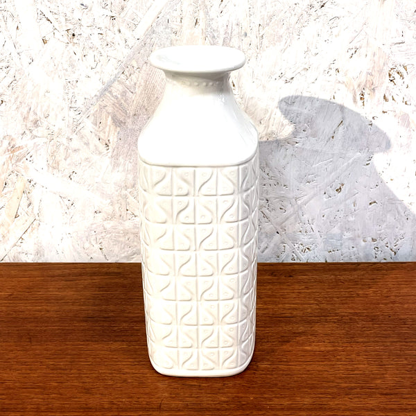 フラワーベース グンナーニールンド 花瓶 ホワイト white ロールストランド Rorstrand 北欧 ヴィンテージ スウェーデン Gunnar Nylund Domino Sweden
