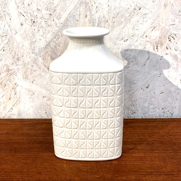 フラワーベース グンナーニールンド 花瓶 ホワイト white ロールストランド Rorstrand 北欧 ヴィンテージ スウェーデン Gunnar Nylund Domino Sweden