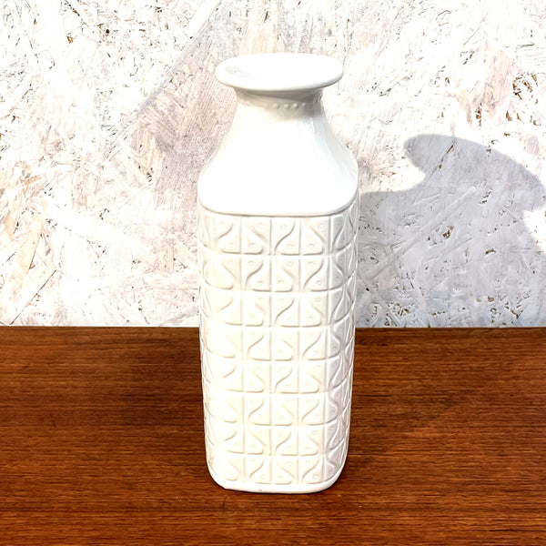 フラワーベース グンナーニールンド 花瓶 ホワイト white ロールストランド Rorstrand 北欧 ヴィンテージ スウェーデン Gunnar Nylund Domino Sweden