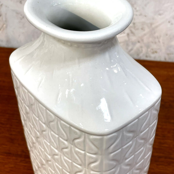 フラワーベース グンナーニールンド 花瓶 ホワイト white ロールストランド Rorstrand 北欧 ヴィンテージ スウェーデン Gunnar Nylund Domino Sweden