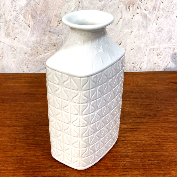 フラワーベース グンナーニールンド 花瓶 ホワイト white ロールストランド Rorstrand 北欧 ヴィンテージ スウェーデン Gunnar Nylund Domino Sweden