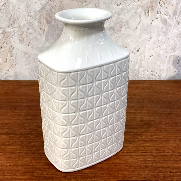 フラワーベース グンナーニールンド 花瓶 ホワイト white ロールストランド Rorstrand 北欧 ヴィンテージ スウェーデン Gunnar Nylund Domino Sweden