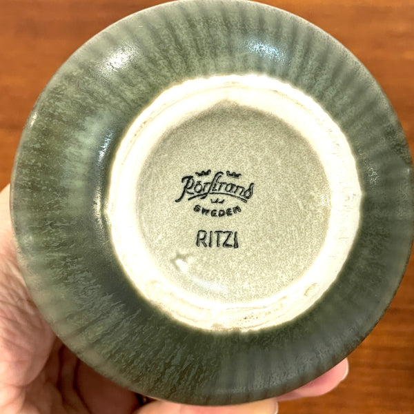 フラワーベース グンナーニールンド 花瓶 グリーン green ロールストランド Rorstrand 北欧 ヴィンテージ スウェーデン Gunnar Nylund Ritzi Sweden