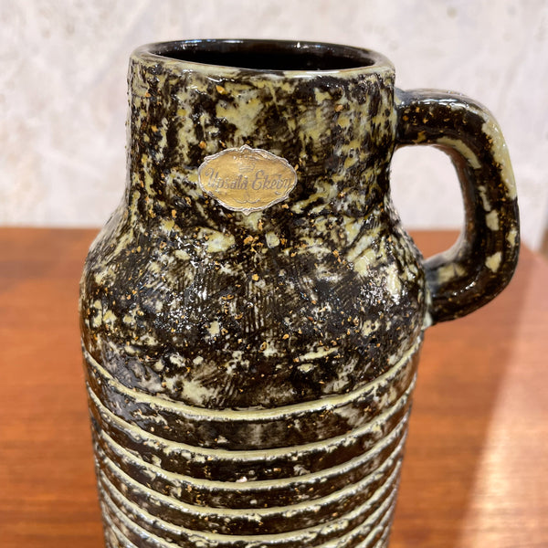 フラワーベース 花瓶 ブラウン brown ウプサラエクビー Upsala Ekeby 北欧 ヴィンテージ スウェーデン Sweden SPARTA Ingrid Atterberg