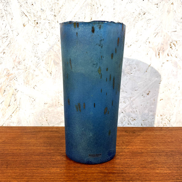 フラワーベース 花瓶 ガラス レア品  ブルー blue コスタボダ KOSTABODA Bertil Valien 北欧 ヴィンテージ スウェーデン Sweden