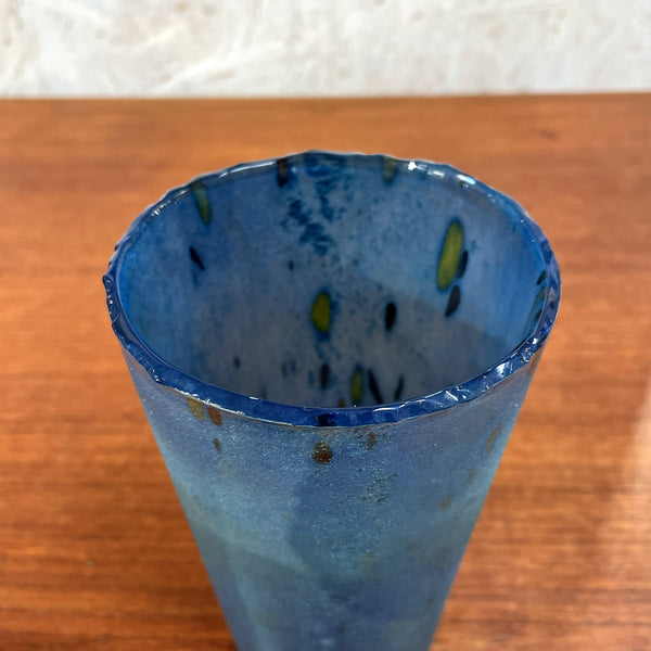 フラワーベース 花瓶 ガラス レア品  ブルー blue コスタボダ KOSTABODA Bertil Valien 北欧 ヴィンテージ スウェーデン Sweden