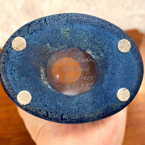 フラワーベース 花瓶 ガラス レア品  ブルー blue コスタボダ KOSTABODA Bertil Valien 北欧 ヴィンテージ スウェーデン Sweden