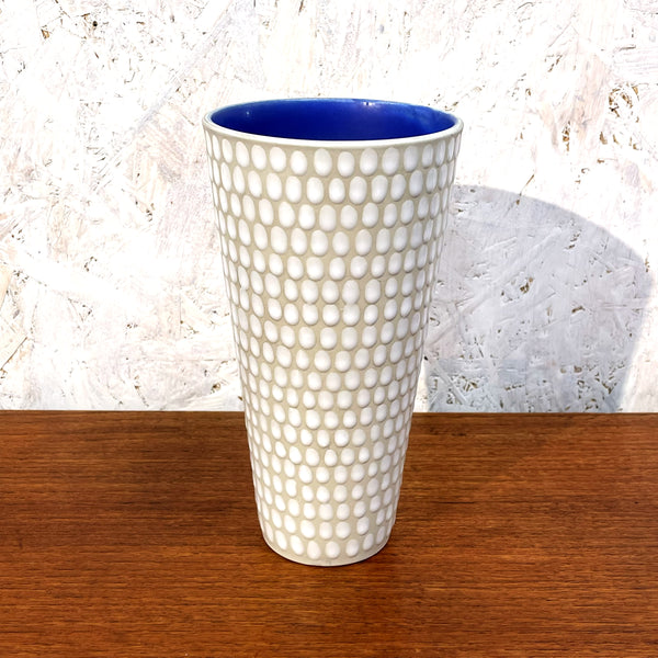フラワーベース 花瓶 レア品  ホワイト ブルー white blue ゲフレ GEFLE Arthur Percy 北欧 ヴィンテージ スウェーデン Sweden