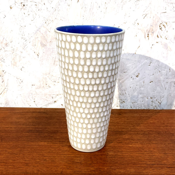 フラワーベース 花瓶 レア品  ホワイト ブルー white blue ゲフレ GEFLE Arthur Percy 北欧 ヴィンテージ スウェーデン Sweden