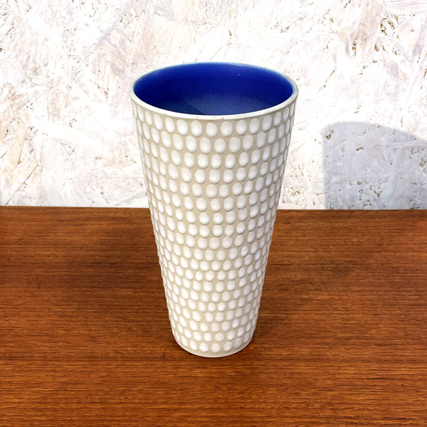 フラワーベース 花瓶 レア品  ホワイト ブルー white blue ゲフレ GEFLE Arthur Percy 北欧 ヴィンテージ スウェーデン Sweden
