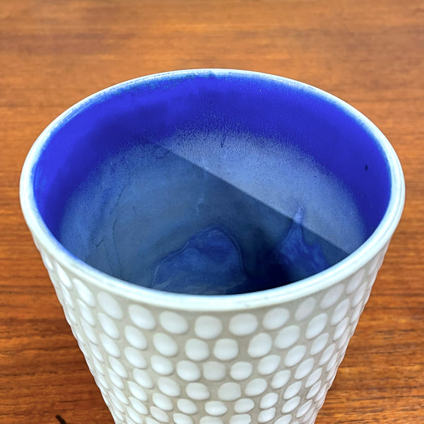 フラワーベース 花瓶 レア品  ホワイト ブルー white blue ゲフレ GEFLE Arthur Percy 北欧 ヴィンテージ スウェーデン Sweden