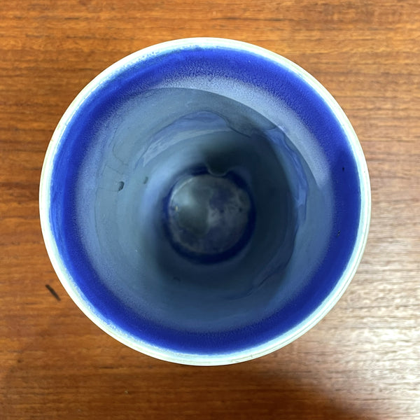 フラワーベース 花瓶 レア品  ホワイト ブルー white blue ゲフレ GEFLE Arthur Percy 北欧 ヴィンテージ スウェーデン Sweden