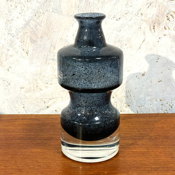 フラワーベース 花瓶 ガラス レア品 ブルー Blue オーセダ Aseda Bo Borgstrom 北欧 ヴィンテージ スウェーデン Sweden