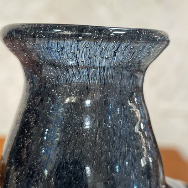 フラワーベース 花瓶 ガラス レア品 ブルー Blue オーセダ Aseda Bo Borgstrom 北欧 ヴィンテージ スウェーデン Sweden